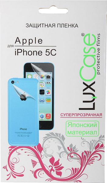 Защитная пленка для мобильного телефона LuxCase для Apple iPhone 5C Front&Back Суперпрозрачная х2